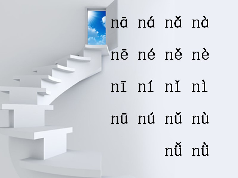 nā ná nǎ nà nē né ně nè  nī ní nǐ nì 